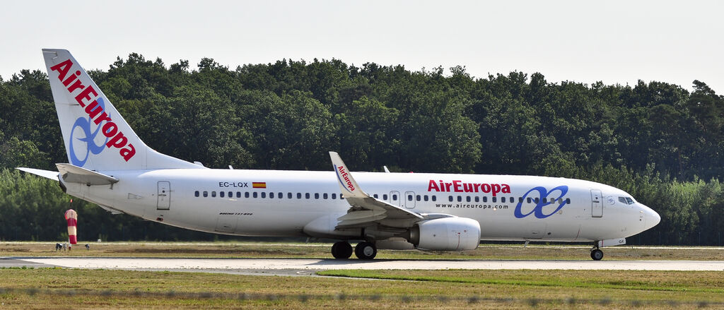 Airplane of AIR EUROPA in the Frankfurt airport