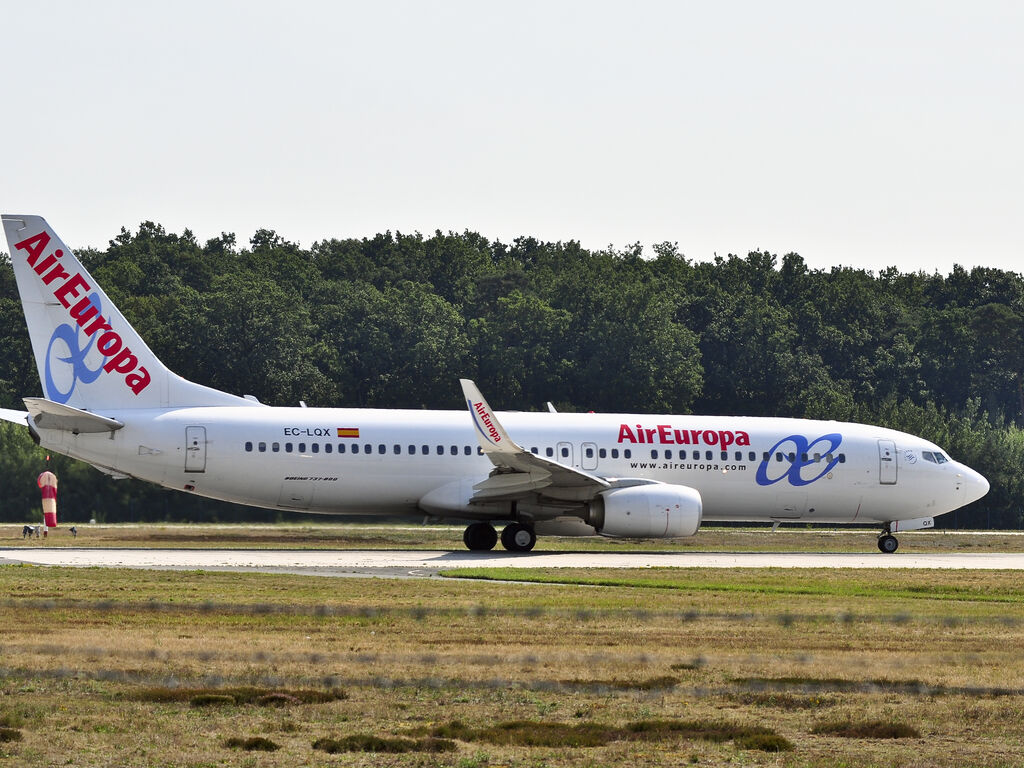 Airplane of AIR EUROPA in the Frankfurt airport
